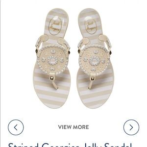 Brand NEW Jack Rogers Size 7 Georgica Stripe Jelly